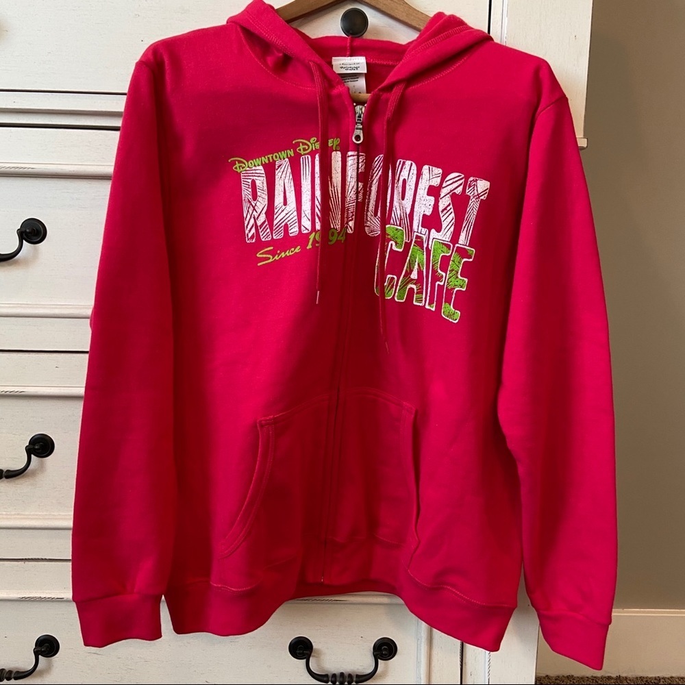 Downtown Disney Rainforest Cafe Zip Up Sweatshirt. Size Large. New with…